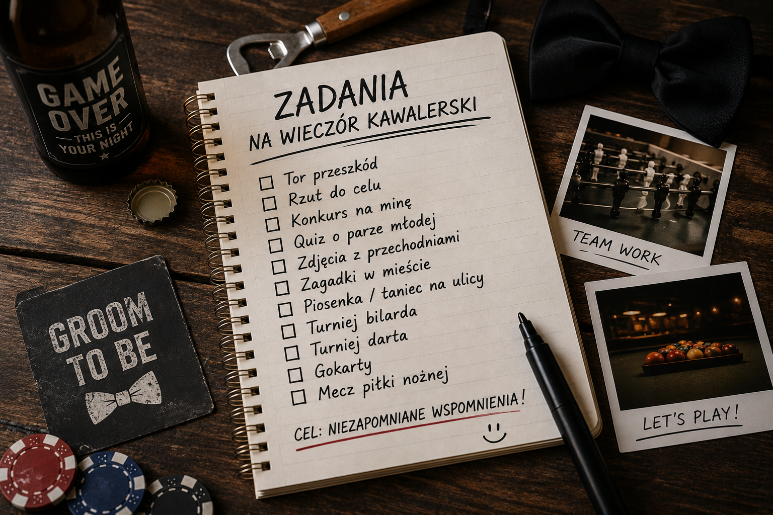 Zadania na wieczór kawalerski